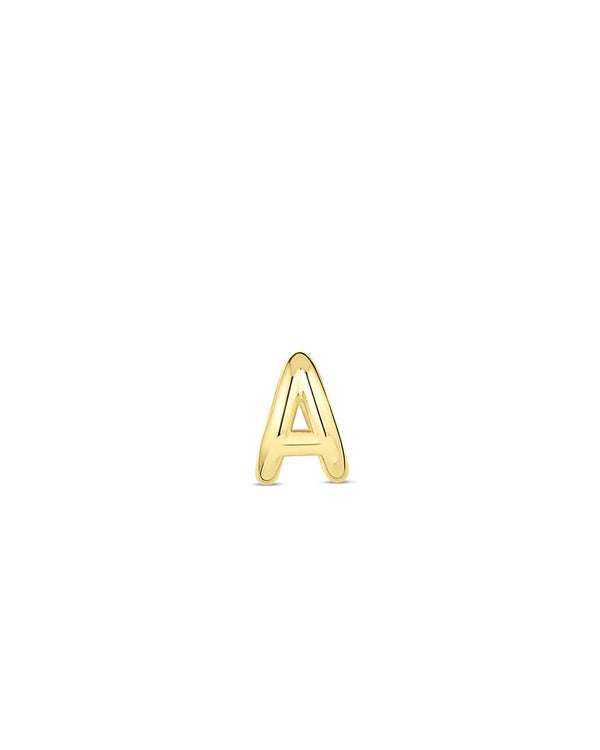 Initial Letter Huggie Earring