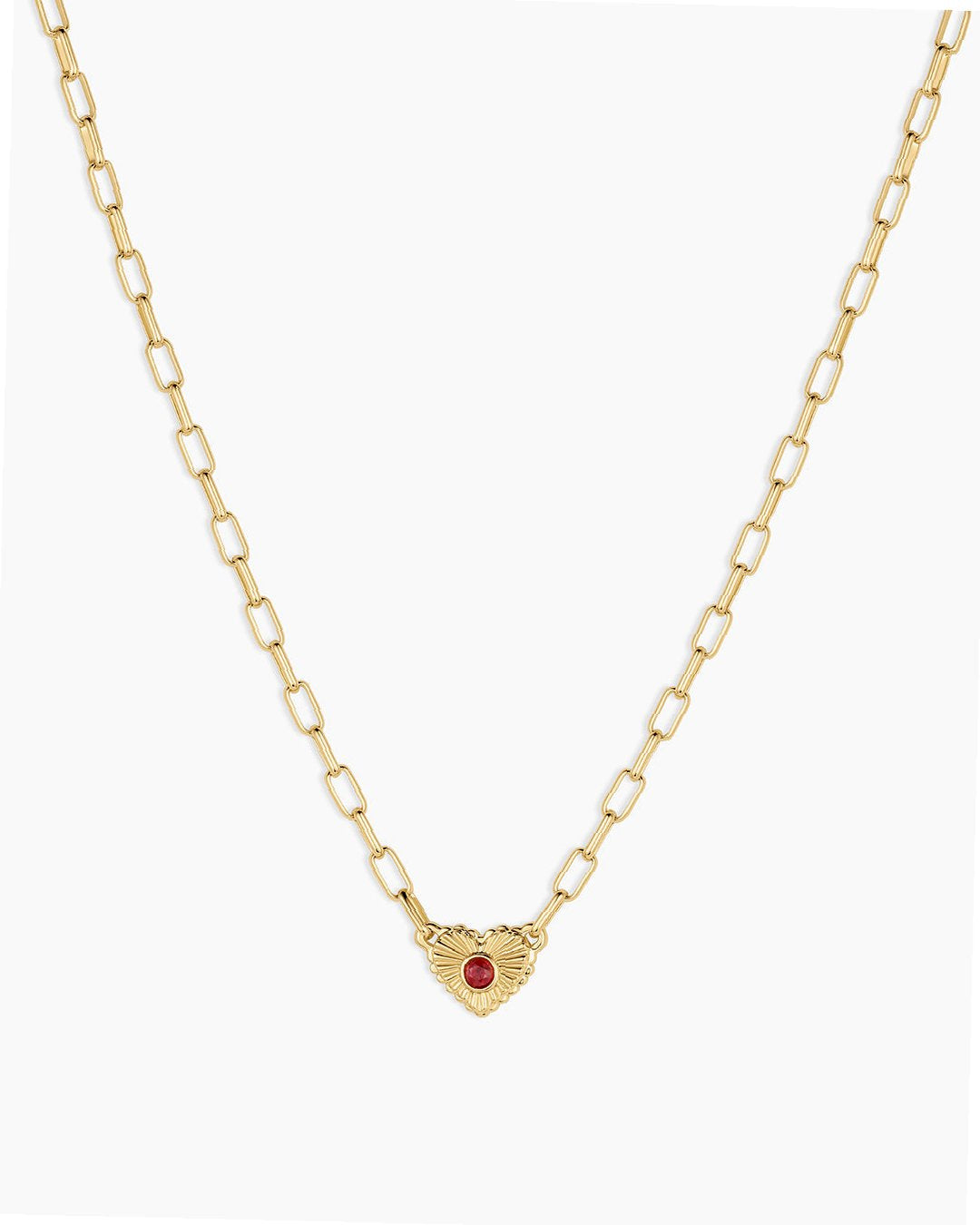 Birthstone Heart Pendant Necklace
