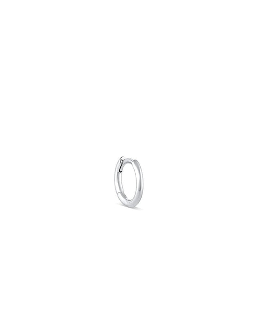 White Gold Tone Classic Huggie Earring