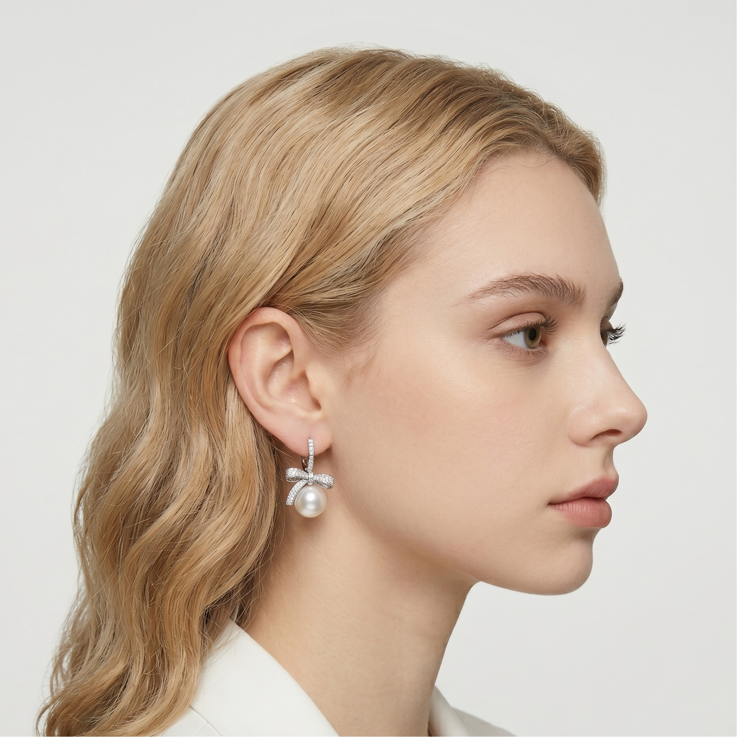 Pearl Bow Drop Earrings — Vintage French Romantic Dangle