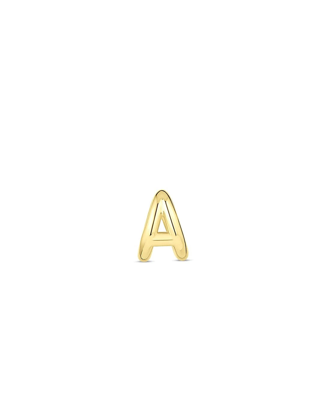 Initial Letter Huggie Earring