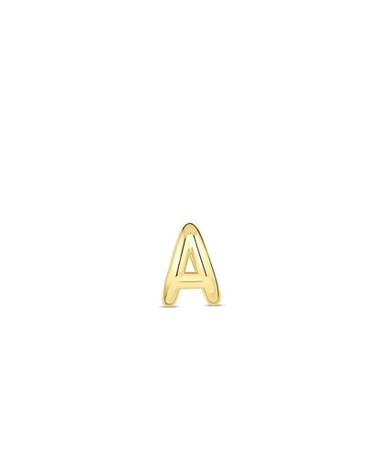 Initial Letter Huggie Earring