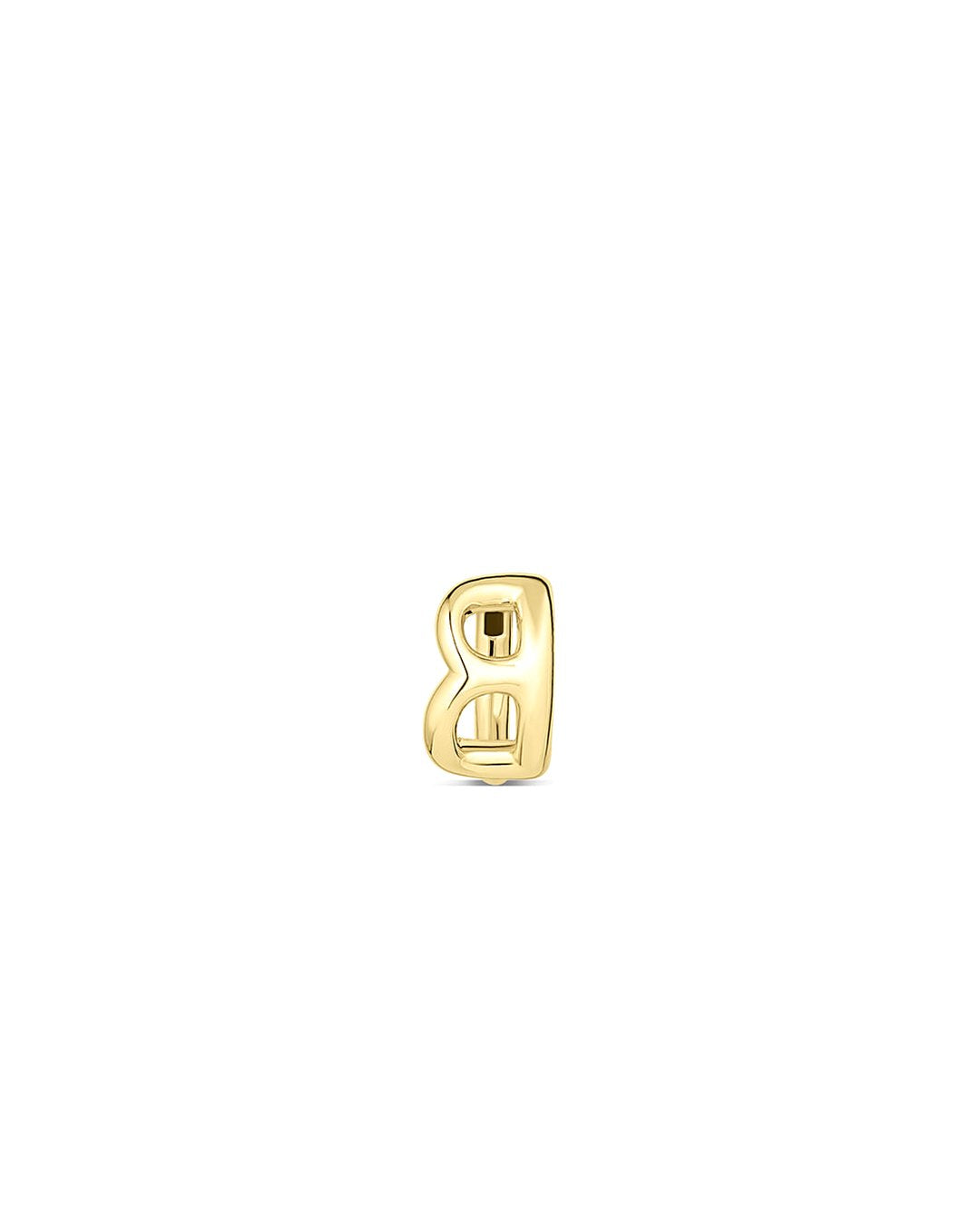 Initial Letter Huggie Earring