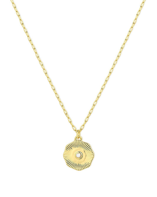 Birthstone Coin Pendant Necklace