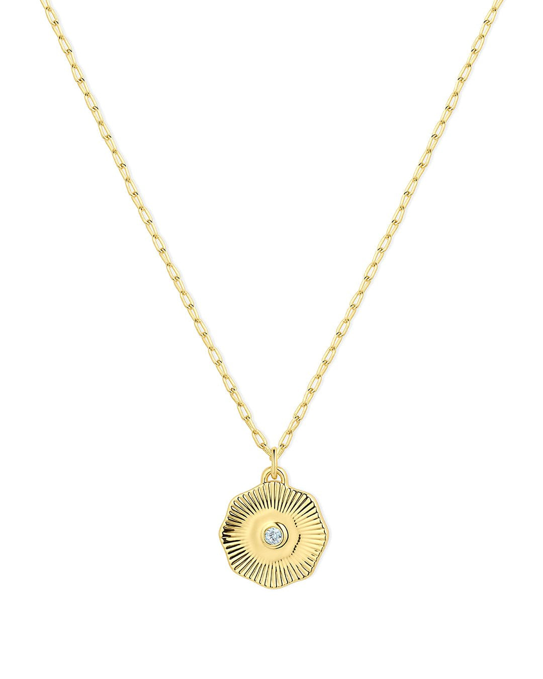 Birthstone Coin Pendant Necklace