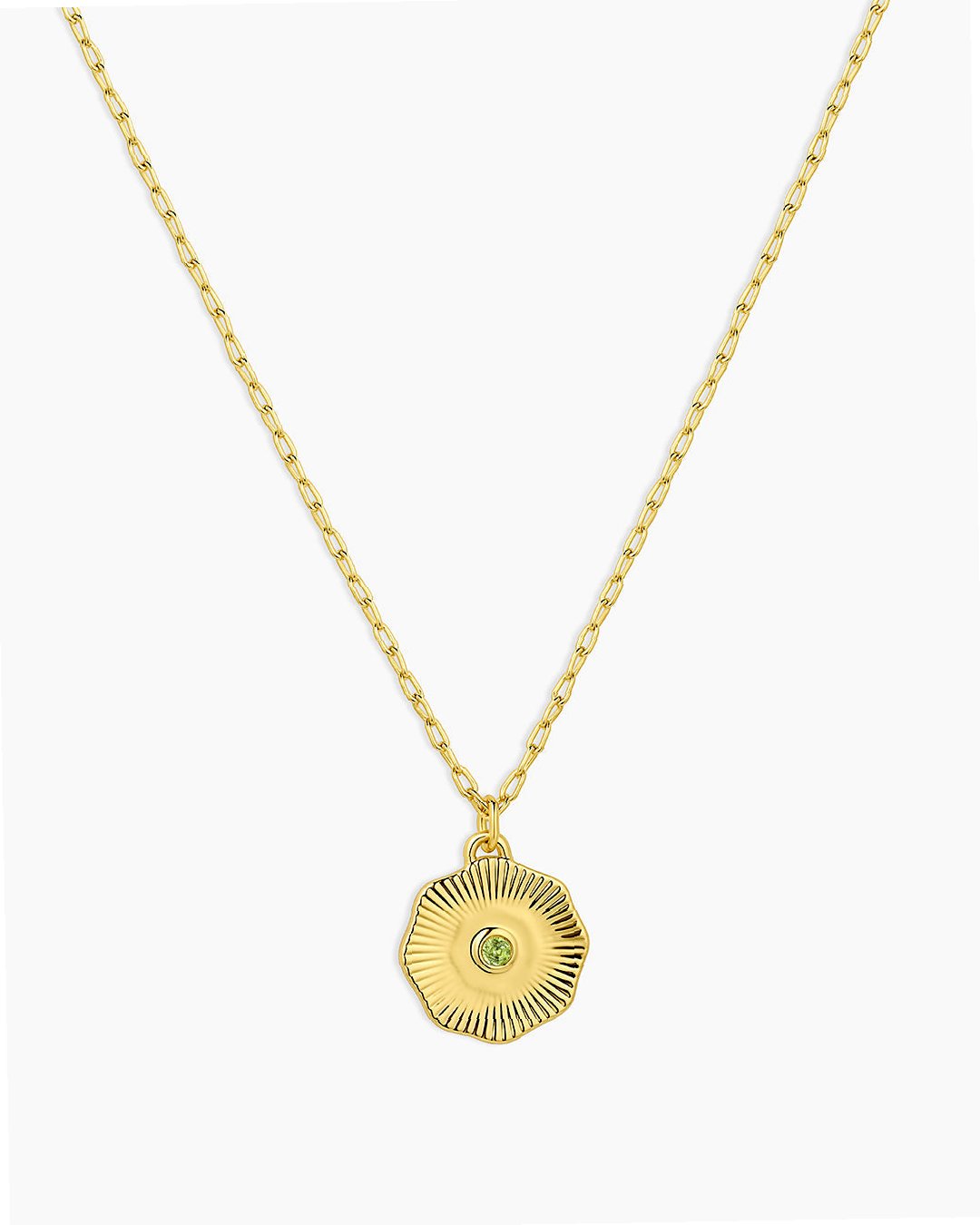 Birthstone Coin Pendant Necklace