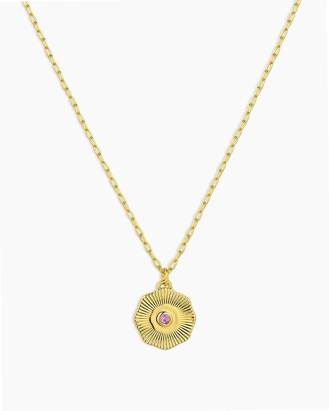 Birthstone Coin Pendant Necklace