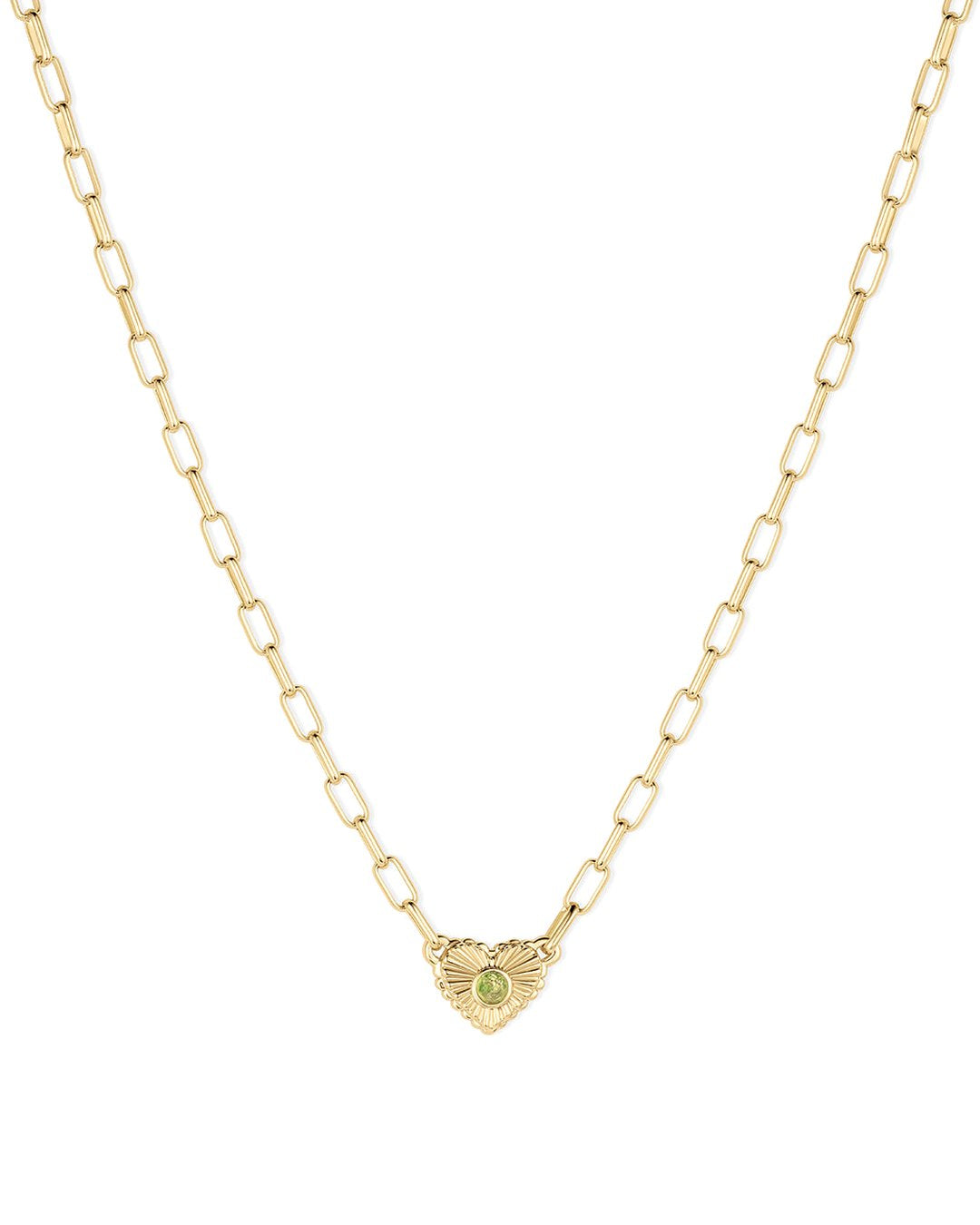 Birthstone Heart Pendant Necklace