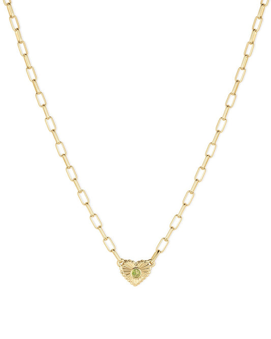 Birthstone Heart Pendant Necklace