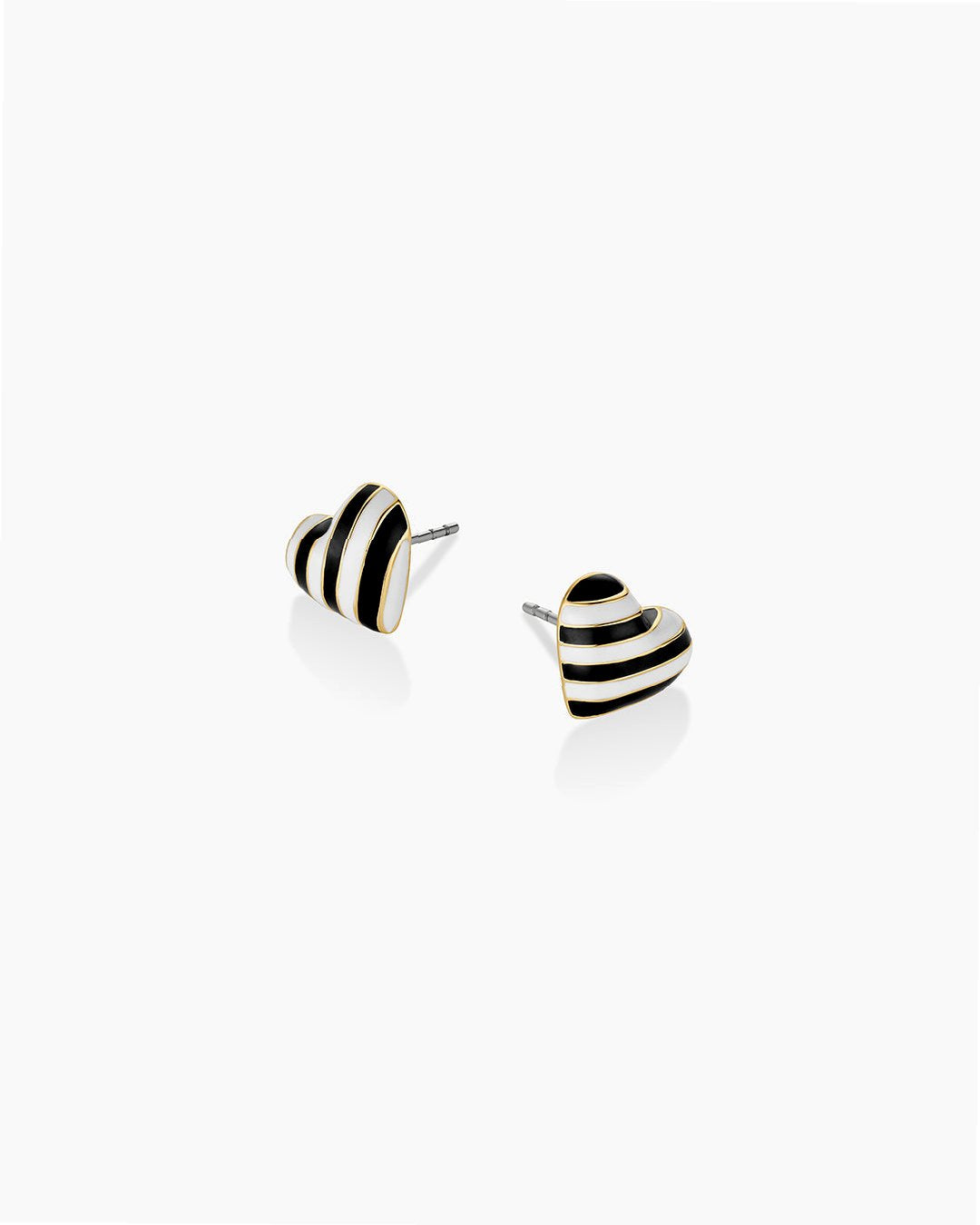 Campbell Enamel Heart Stud Earrings
