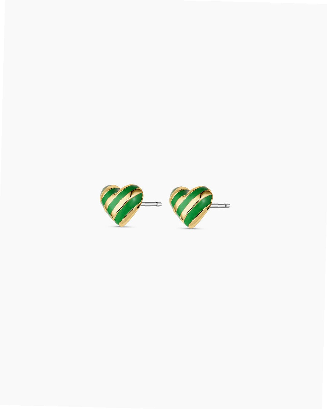 Campbell Enamel Heart Stud Earrings