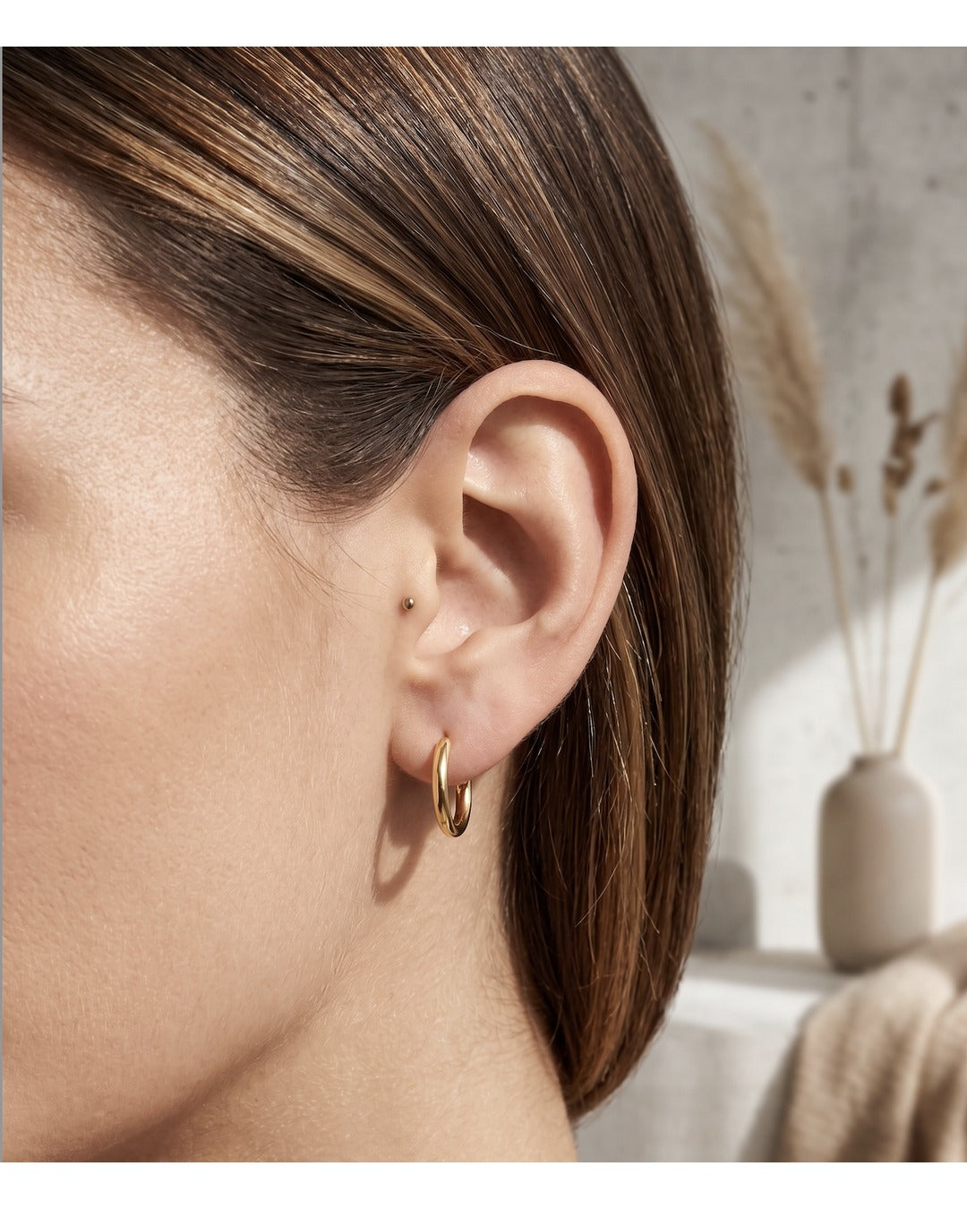 Gold Classic Huggie Earring